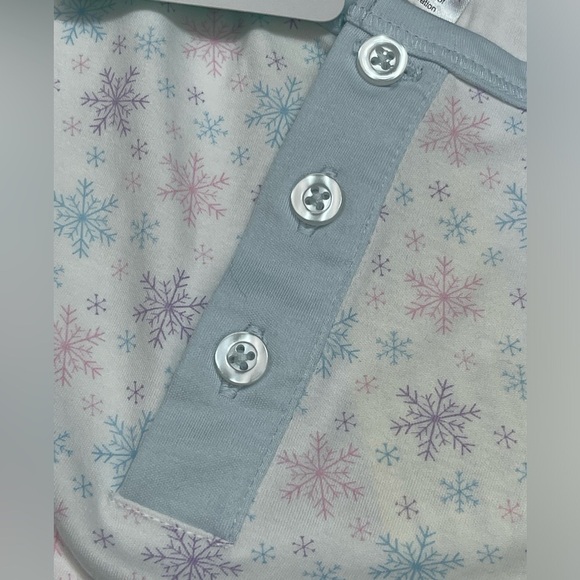 NWT La Luna Pima Snowflake Ruffle Pant PJ Set - Picture 3 of 5